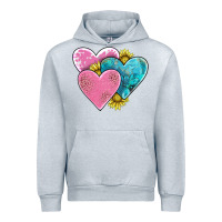 Heather Grey hearts Urban Hoodie - AdoDesignShop