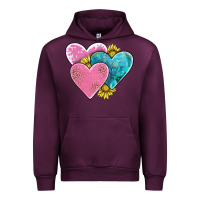 Mauve Wine hearts Urban Hoodie - AdoDesignShop