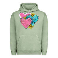 Pigment Oil Green hearts Urban Hoodie - AdoDesignShop