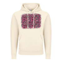 Vintage Artic pink glitter leopard with heart background Vintage Hoodie - OliviaCreatesArt