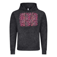 Vintage Black pink glitter leopard with heart background Vintage Hoodie - OliviaCreatesArt