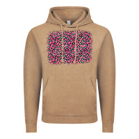 Vintage Coffee pink glitter leopard with heart background Vintage Hoodie - OliviaCreatesArt