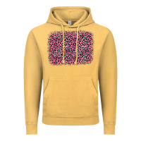 Vintage Mustard pink glitter leopard with heart background Vintage Hoodie - OliviaCreatesArt