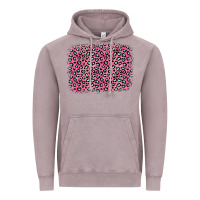 Pink Glitter Leopard With Heart Background Vintage Hoodie | Teevron