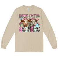 Mushroom Happy Easter Heifers Long Sleeve Tee - OliviaCreatesArt