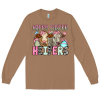 Toasted Coconut Happy Easter Heifers Long Sleeve Tee - OliviaCreatesArt