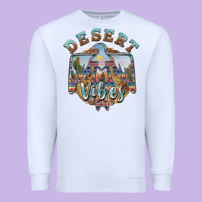 Desert Vibes Thunderbird Premium Sweatshirt Designed By Barkaloodesign