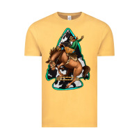 Vintage Mustard bucking bronco arrowhead Vintage Tee - Jasminsmagicworld