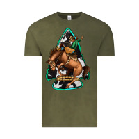 Vintage Olive bucking bronco arrowhead Vintage Tee - Jasminsmagicworld
