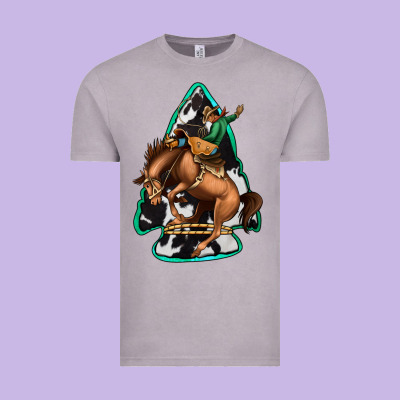 Bucking Bronco Arrowhead Vintage Tee Designed By Jasminsmagicworld