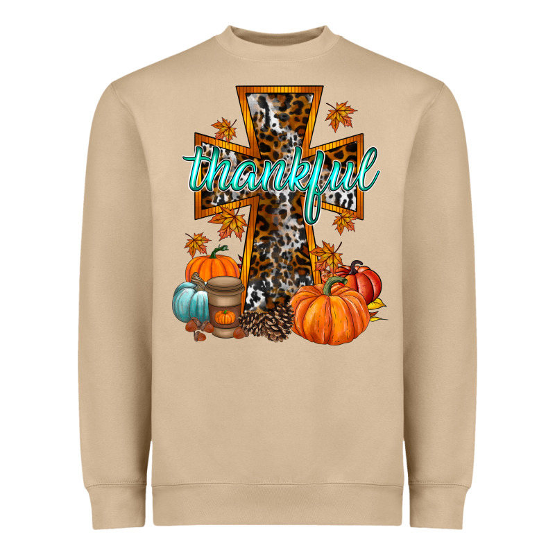 Thankful Cross Heavyweight Sweatshirt by RacoonDesign | Teevron