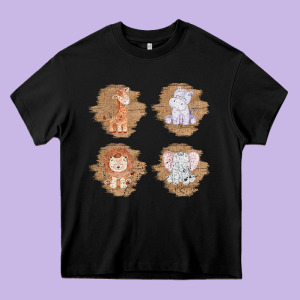 Safari Baby Animal Clipart Heavy Core Tee Designed By Bettercallsaul