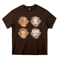 Chocolate Brown Safari Baby Animal Clipart Heavy Core Tee - Bettercallsaul