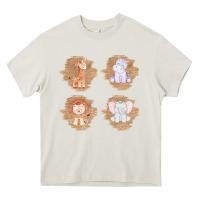 Cream Safari Baby Animal Clipart Heavy Core Tee - Bettercallsaul
