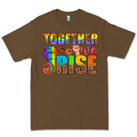 Cacao LGBTQ+ together we rise Premium Tee - NancyCooperArtShop