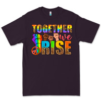 Plum LGBTQ+ together we rise Premium Tee - NancyCooperArtShop
