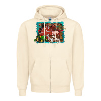 Sandshell farm life tractor cow pig rooster Zipper Hoodie - Artiststas
