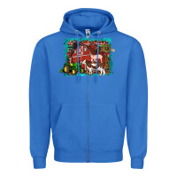 True Royal farm life tractor cow pig rooster Zipper Hoodie - Artiststas