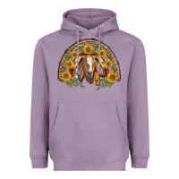 Lavender Western Leopard Sunflower Goat Rainbow Heavyweight Hoodie - BarkalooDesign