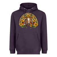 Plum Western Leopard Sunflower Goat Rainbow Heavyweight Hoodie - BarkalooDesign