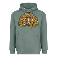 Sage Western Leopard Sunflower Goat Rainbow Heavyweight Hoodie - BarkalooDesign