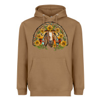 Toasted Coconut Western Leopard Sunflower Goat Rainbow Heavyweight Hoodie - BarkalooDesign