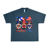 Midnight Navy America y'all with gnomies Urban Heavy Tee - HowdyJamesFarm