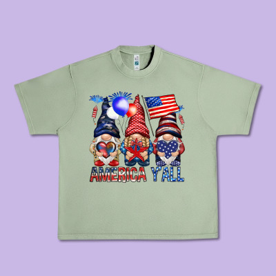 America Y'all With Gnomies Urban Heavy Tee Designed By Howdyjamesfarm