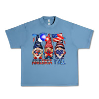 Pebble Blue America y'all with gnomies Urban Heavy Tee - HowdyJamesFarm