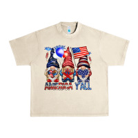 Sandshell America y'all with gnomies Urban Heavy Tee - HowdyJamesFarm