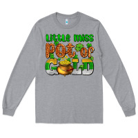 Heather Grey St. Patrick's little miss pot of gold Long Sleeve Tee - OliviaCreatesArt