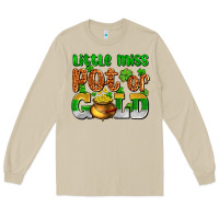 Mushroom St. Patrick's little miss pot of gold Long Sleeve Tee - OliviaCreatesArt