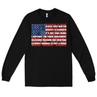 Black political protest american flag   stand united t shirt Long Sleeve Tee - longCreatives