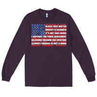 Plum political protest american flag   stand united t shirt Long Sleeve Tee - longCreatives