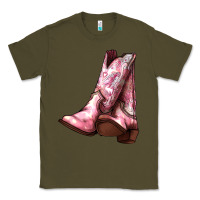 Army Green Cowgirl boots Classic Tee - HowdyJamesFarm