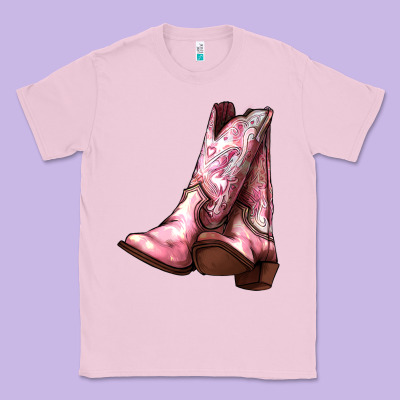 Cowgirl Boots Classic Tee Designed By Howdyjamesfarm