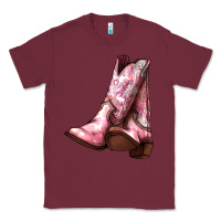 Burgundy Cowgirl boots Classic Tee - HowdyJamesFarm