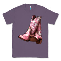 Lavender Cowgirl boots Classic Tee - HowdyJamesFarm