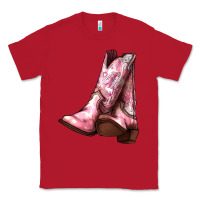 Red Cowgirl boots Classic Tee - HowdyJamesFarm