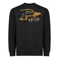 Black Mining Truck Heavyweight Sweatshirt - LillyAllenDesigns