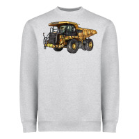 Heather Grey Mining Truck Heavyweight Sweatshirt - LillyAllenDesigns