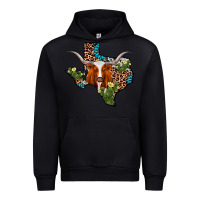 Black longhorn texas map Urban Hoodie - AdoDesignShop