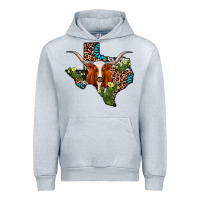 Heather Grey longhorn texas map Urban Hoodie - AdoDesignShop