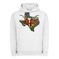 Pigment Lunar Rock longhorn texas map Urban Hoodie - AdoDesignShop