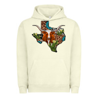 Pigment Pistachio longhorn texas map Urban Hoodie - AdoDesignShop