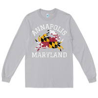 Moon Dust Annapolis Maryland Crab State Flag Home Travel Vintage Long Sleeve Tee - longCreatives