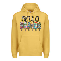 Antique Gold name vibrant summer greeting with popsicles Premium Hoodie - CowhideDigitalArt