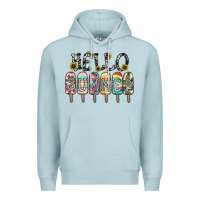 Blue Mist name vibrant summer greeting with popsicles Premium Hoodie - CowhideDigitalArt