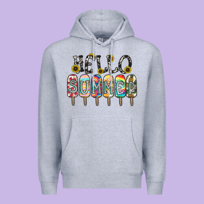 Name Vibrant Summer Greeting With Popsicles Premium Hoodie Designed By Cowhidedigitalart