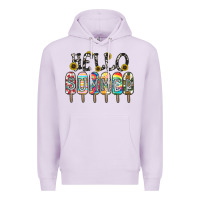 Lilac name vibrant summer greeting with popsicles Premium Hoodie - CowhideDigitalArt